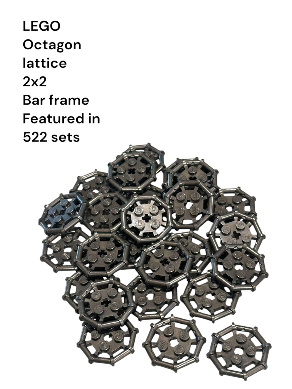 Lego pieces Octagon Lattice 2x2 Bar Frame  30033/75937 25 in total